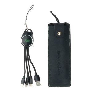 Charging Cable with PU Leather Pouch