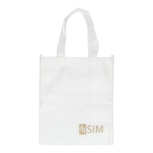 White Tote Bag With Base