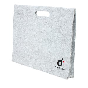 3mm Felt Folder Bag in Light Grey