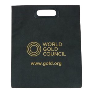 Non-woven Bag with Plastic Handle in Black