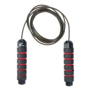 Foam Handle PVC Skipping Rope in Black and Red