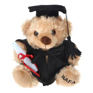 6 Inches Rose Fur Graduation Teddy Bear in Brown