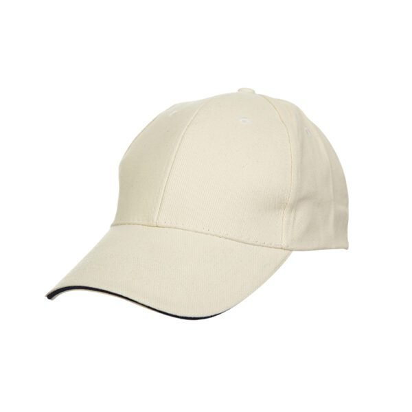 6 Panel Cotton Brush Baseball Cap With Under Color - Image 6