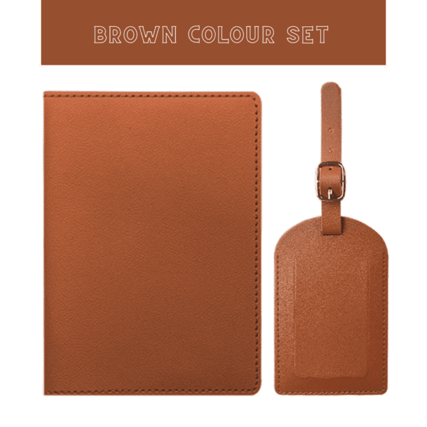 PU Leather Passport Cover & Luggage Tag - Image 4