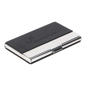 Textured Name Card Holder in Black