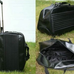 PU Leather Golf Travel Bag with Shoe Compartment