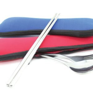 Stainless Steel Cutlery Set with Neoprene Pouch