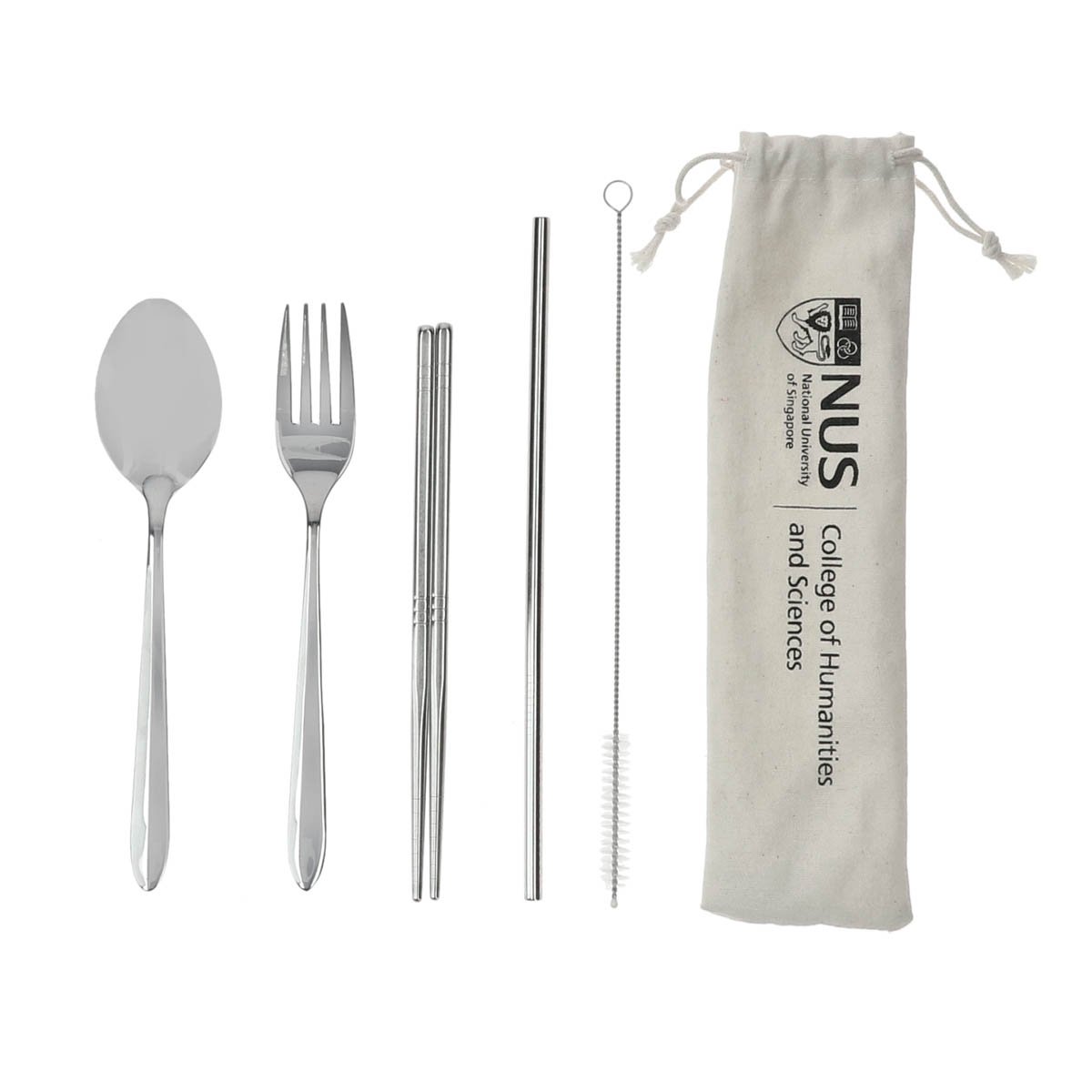 NUS College 5 in 1 Cutlery Set consist stainless steel spoon